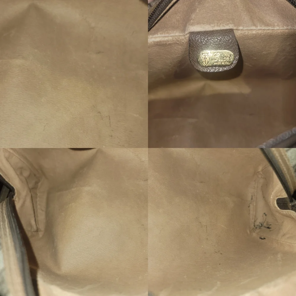 GUCCI GG SUPREME  WOLF Beige Canvas Toiletry travel Bag Wristlet  AUTHENTIC